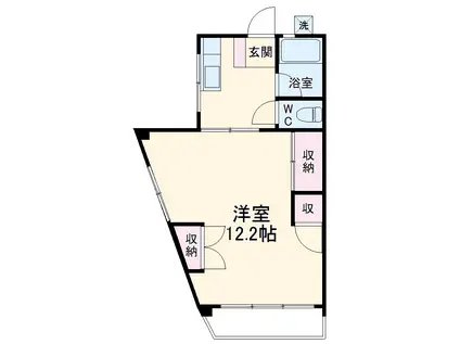 コーポタクイ(1K/3階)の間取り写真