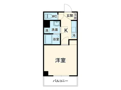 ラ・プラージュⅡ(1K/2階)の間取り写真