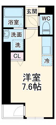ライフモリ18号館(ワンルーム/1階)の間取り写真