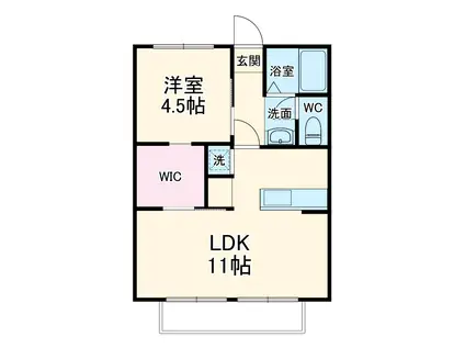 コーポ佳(1LDK/1階)の間取り写真