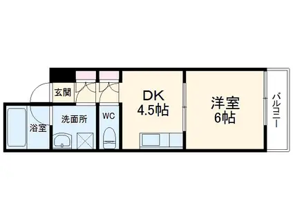 クリーンメゾンアラタマ(1DK/3階)の間取り写真