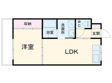 第39オーシャンハイツ(1DK/4階)の間取り写真