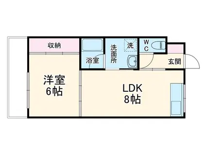 第39オーシャンハイツ(1DK/5階)の間取り写真