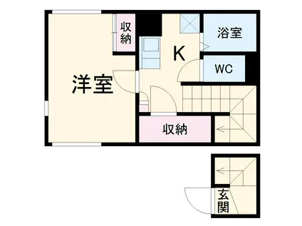 小田急電鉄小田原線 東海大学前駅 徒歩25分 2階建 築15年(1K/2階)の間取り写真