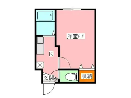 伊藤ビル(1K/2階)の間取り写真