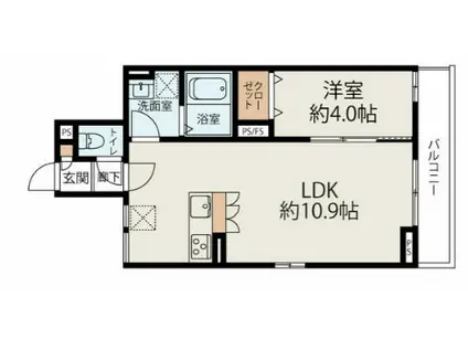 アンシエルⅠ(1LDK/2階)の間取り写真