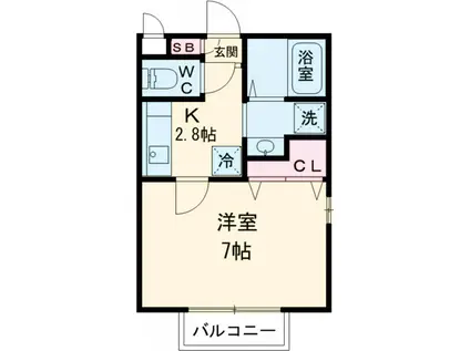 クロスコート町田C棟(1K/1階)の間取り写真