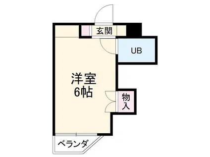 下坂ハイツ(ワンルーム/2階)の間取り写真