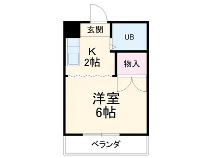 グリーンハイツ(ワンルーム/4階)の間取り写真