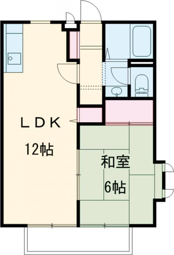 サン・イーグルC棟(1LDK/1階)の間取り写真