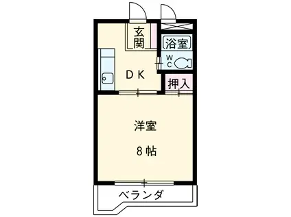 キャトルセゾン(1K/1階)の間取り写真