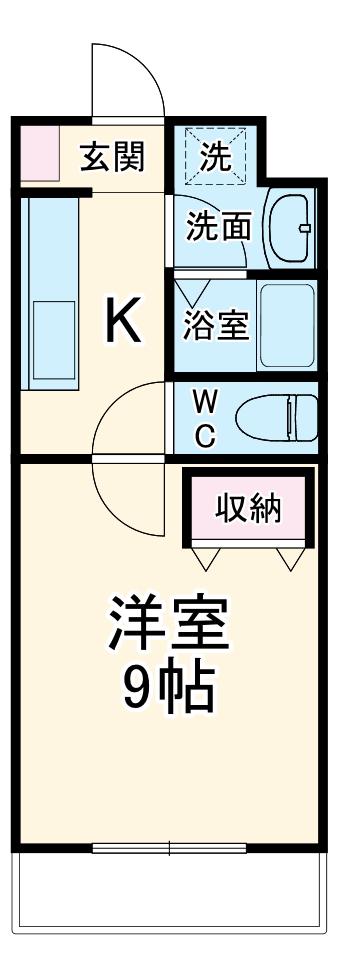 モンブラン(1K/1階)の間取り写真