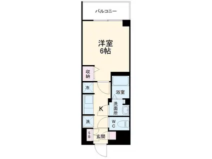 NーSTAGE つきみ野(1K/1階)の間取り写真