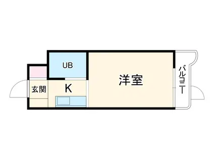 TOP・東寺尾第1(ワンルーム/1階)の間取り写真