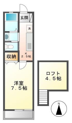 クレセントハイツTOKYUⅢ(1K/1階)の間取り写真