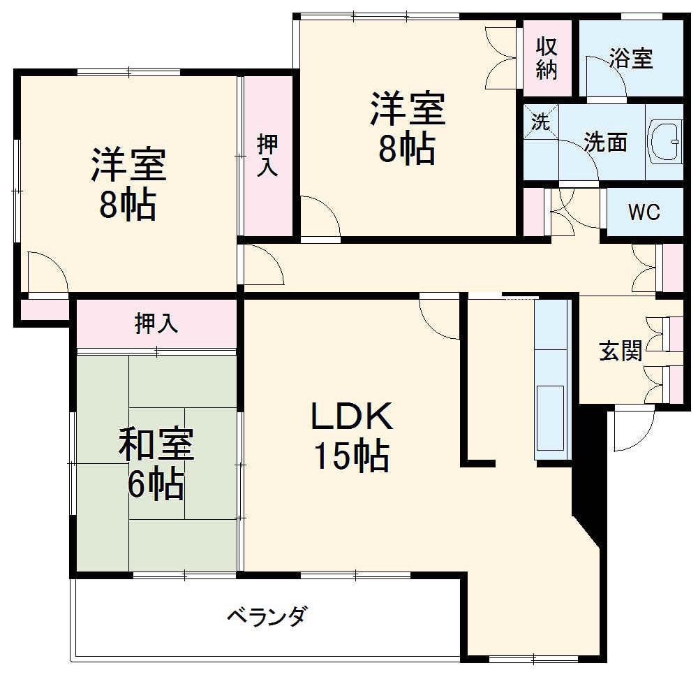 メゾン音羽(3LDK/2階)の間取り写真