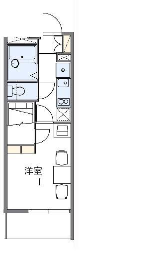 レオパレスAOYAMAⅡ(1K/2階)の間取り写真