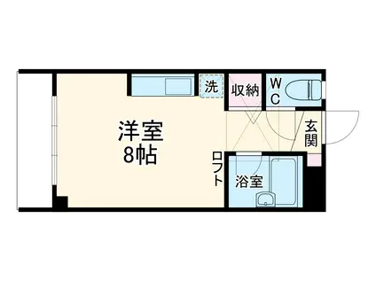 ロイヤルマンション大和町(ワンルーム/2階)の間取り写真