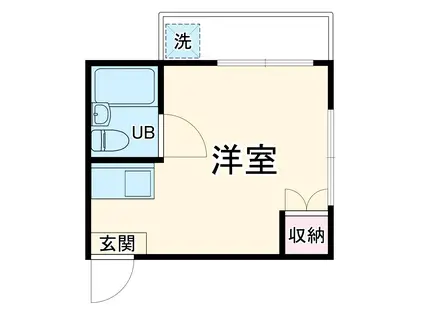 エルフシティ(ワンルーム/1階)の間取り写真