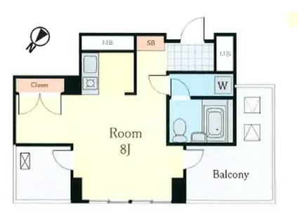 パティオス6番街(ワンルーム/3階)の間取り写真