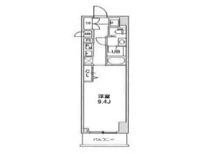ALTERNA横濱阪東橋(1K/6階)の間取り写真