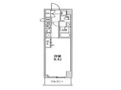 ALTERNA横濱阪東橋(1K/11階)の間取り写真