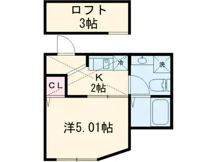 VIVACE(1K/1階)の間取り写真