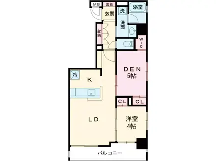 南千住レジデンス(1SLDK/1階)の間取り写真