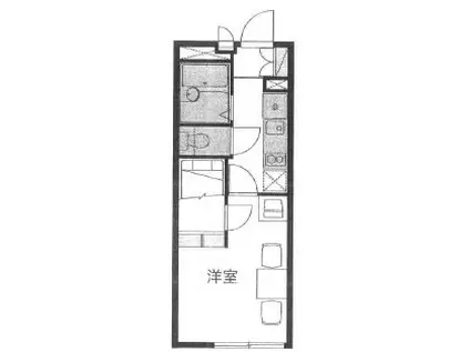 ROGIE HILLS(1K/2階)の間取り写真