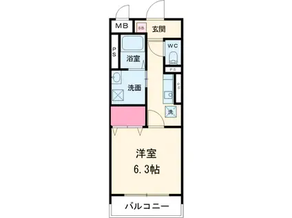 プティ メゾン(1K/1階)の間取り写真