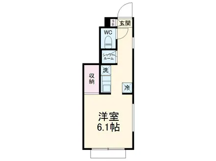 クレセント馬込沢(1K/1階)の間取り写真