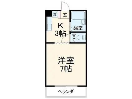 AXIS BLAZE(1K/4階)の間取り写真