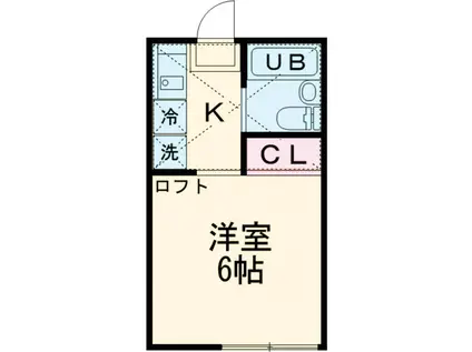 ティーケー桜新町2(1K/2階)の間取り写真