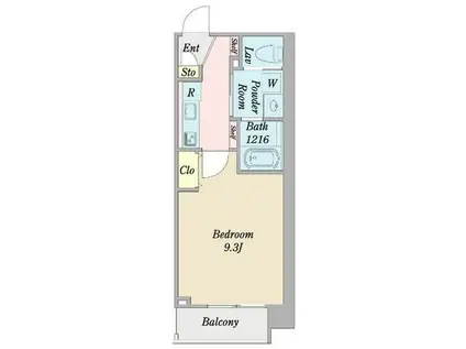 COZY川名本町(1K/2階)の間取り写真