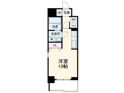 レジデンス SUN.K(1K/5階)の間取り写真