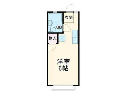 テラスヤシロ(ワンルーム/2階)の間取り写真