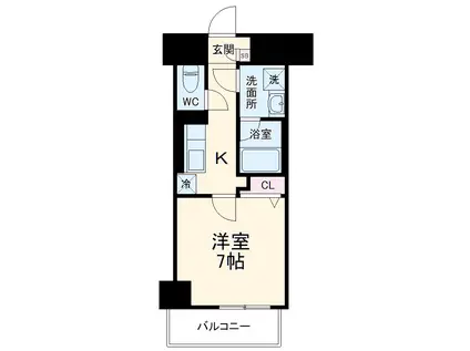 コートバスク(1K/3階)の間取り写真
