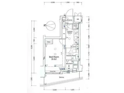 CYNTHIAFOUR-DSANGENJAYA(1K/3階)の間取り写真