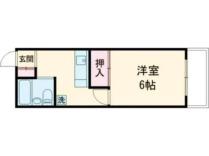 コーポセブン(1K/1階)の間取り写真