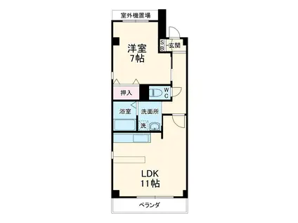 LOVE(1LDK/1階)の間取り写真