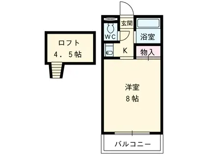 アーバン・スクエアⅡ(1K/2階)の間取り写真