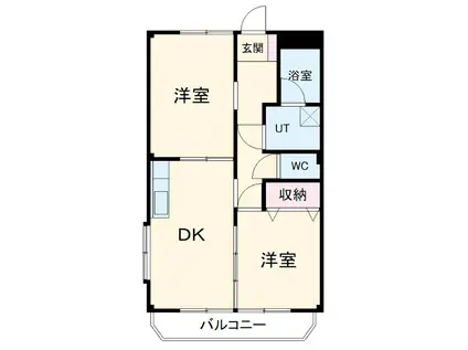 セピアコート(2DK/1階)の間取り写真