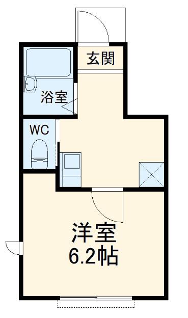 東武伊勢崎・大師線 新田駅(埼玉) 徒歩11分 2階建 築5年(1K/1階)の間取り写真
