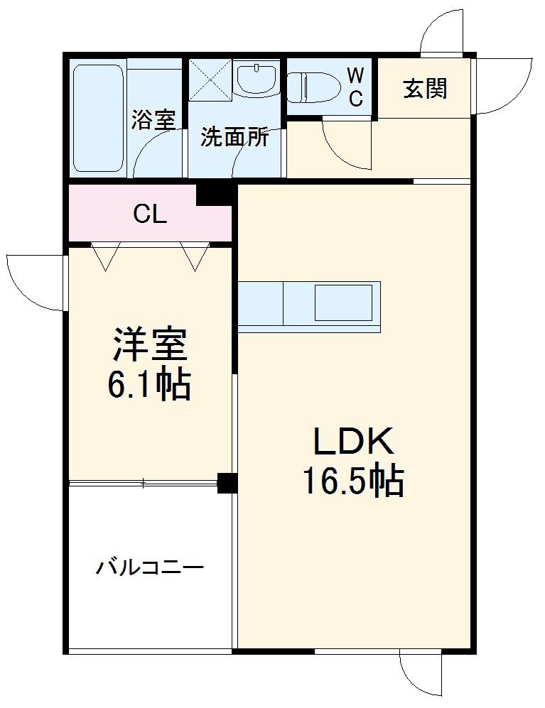 CURMSⅠ(1LDK/1階)の間取り写真