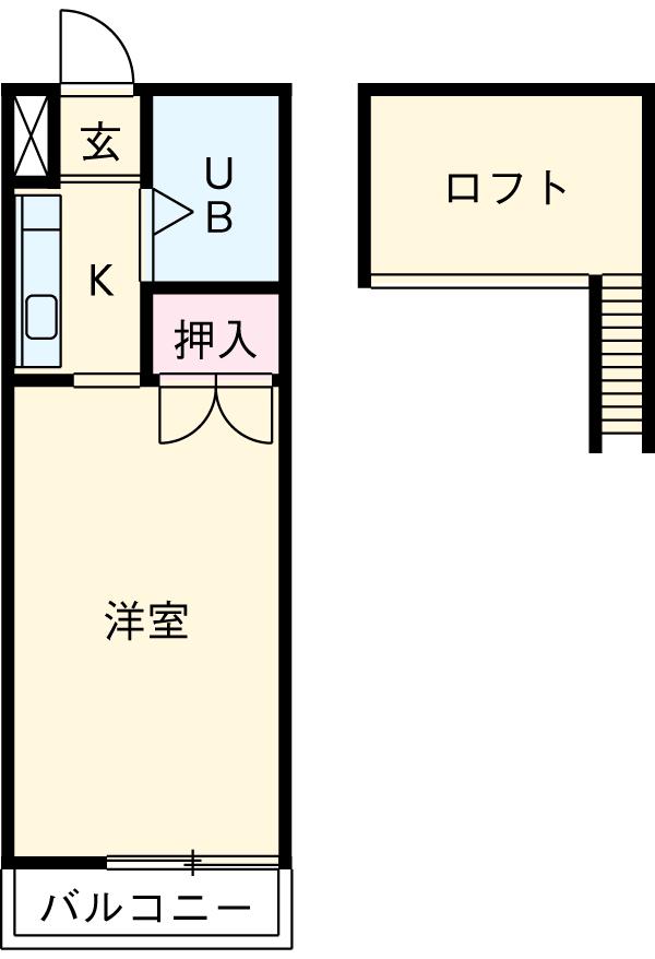メゾンクレール(1K/1階)の間取り写真