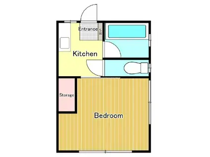 コスモハイツ(1K/2階)の間取り写真