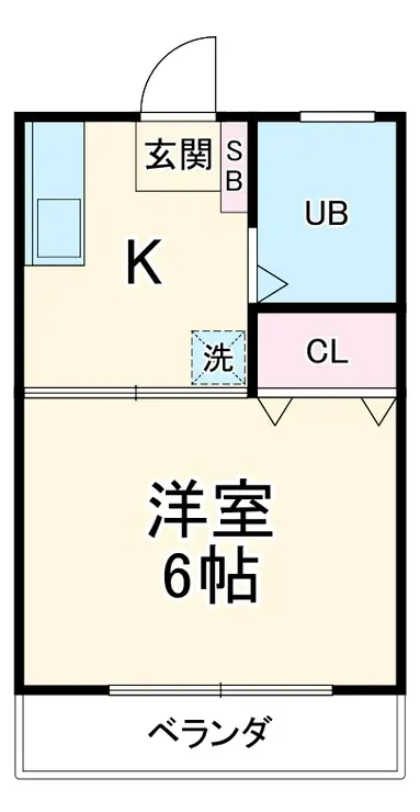 ヤマフジハイツC 1階階 間取り