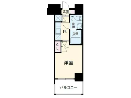 AZEST横浜山王(1K/7階)の間取り写真