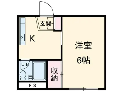 エミネンス山中(1K/5階)の間取り写真