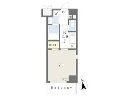 プレイズシード葵(1K/3階)の間取り写真